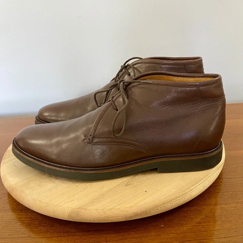 Peter Millar Mens Brown Leather Chukka Boots Ankle Desert Shoes Lace Up Size 11